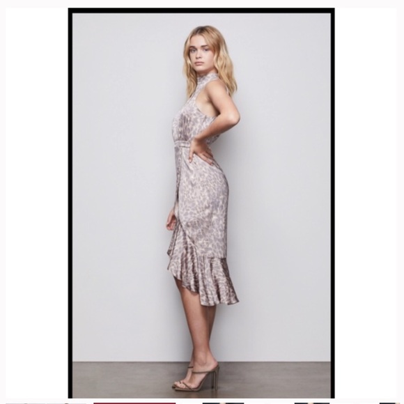 Good American The Resort Leopard Halter Dress - Size 3 - Picture 2 of 16